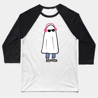 Funny Ghost with glasses Baseball T-Shirt